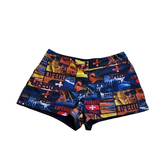 Speedo | Life Guard Graphic Reversible Swim / Board Shorts - Size 8 - Picture 1 of 9